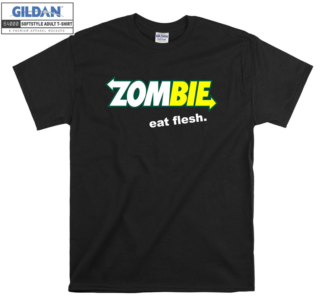 Funny Logo Zombie Eat Flesh T-shirt