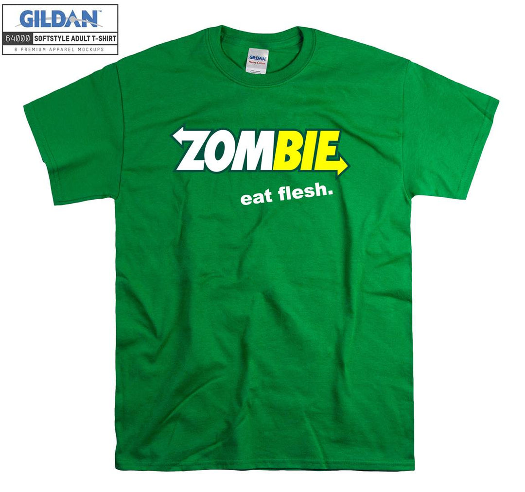 Funny Logo Zombie Eat Flesh T-shirt