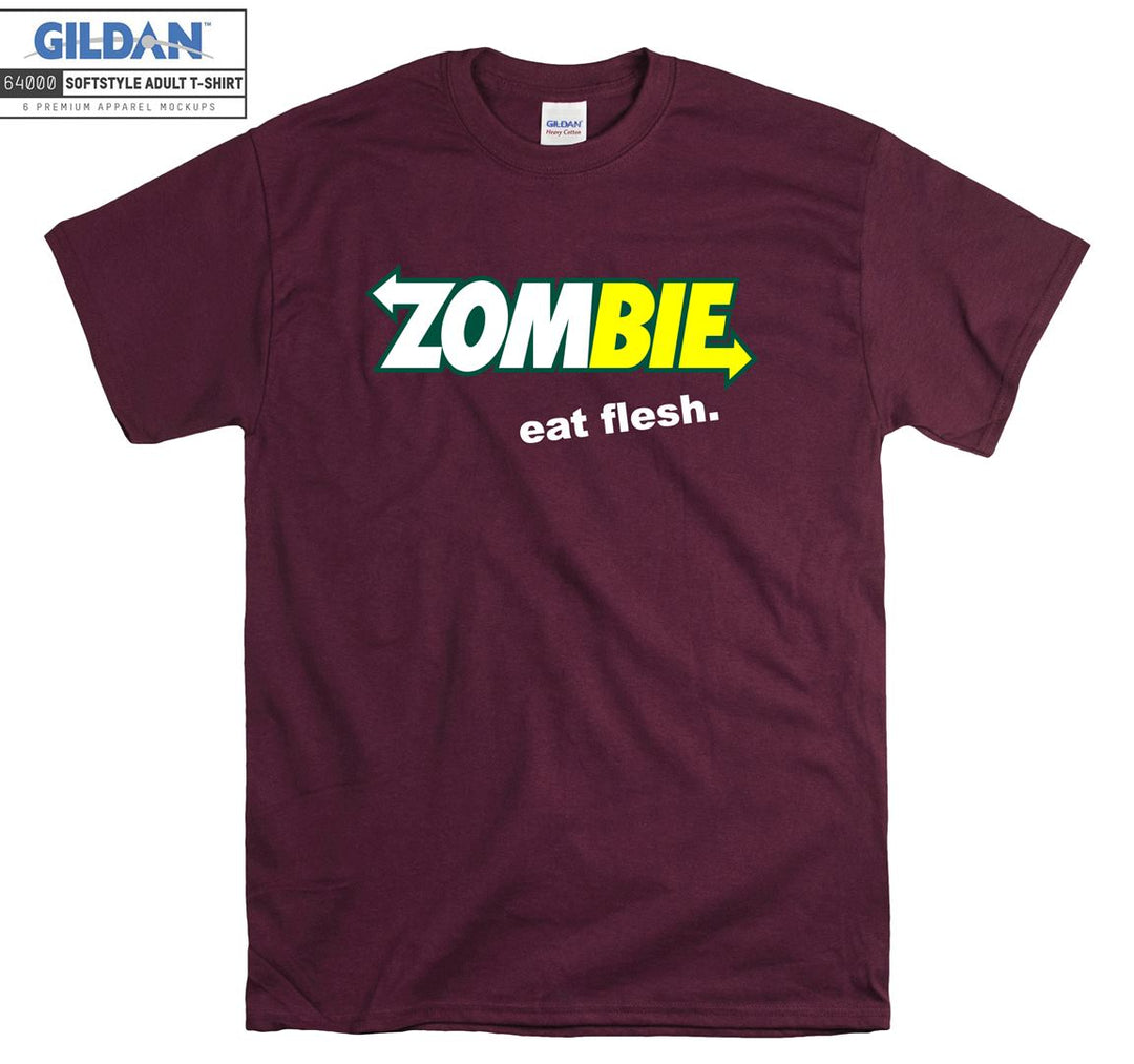 Funny Logo Zombie Eat Flesh T-shirt