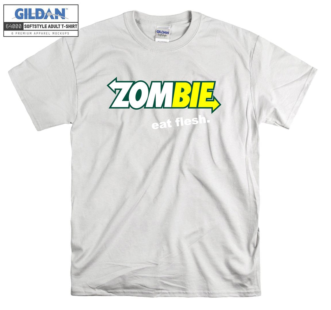 Funny Logo Zombie Eat Flesh T-shirt