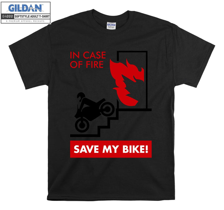 In case of fire save my bike T-shirt