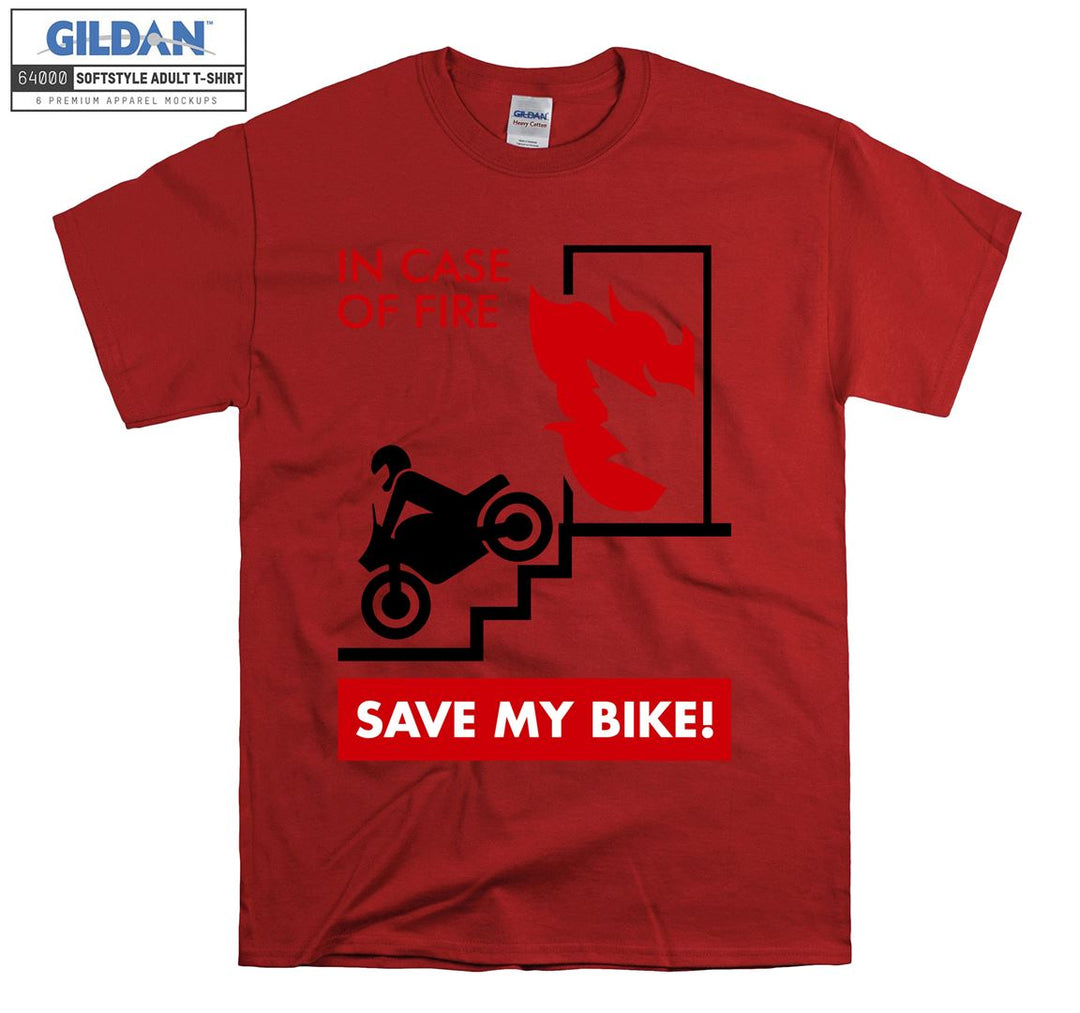 In case of fire save my bike T-shirt