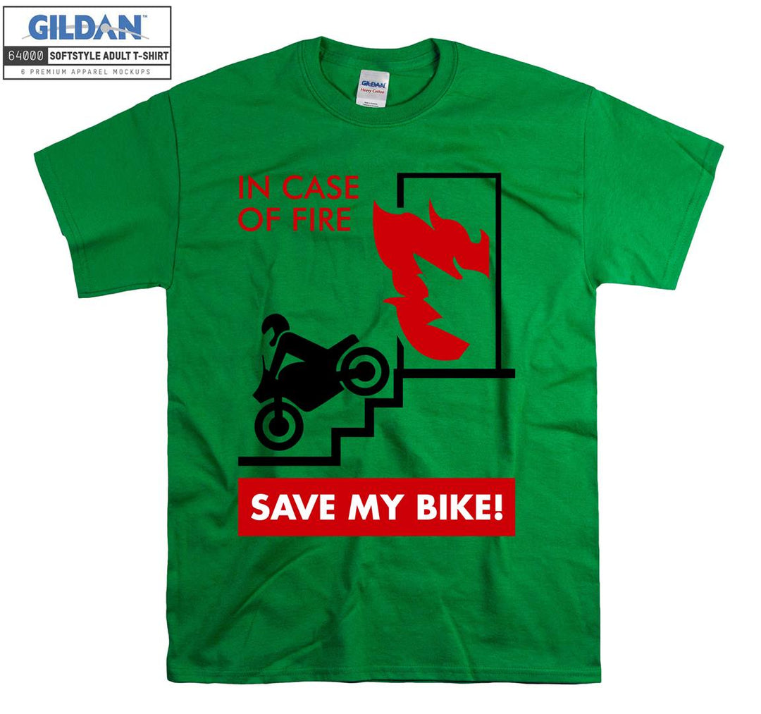 In case of fire save my bike T-shirt