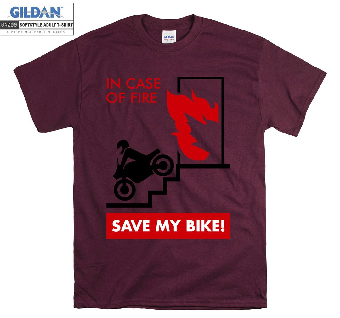 In case of fire save my bike T-shirt