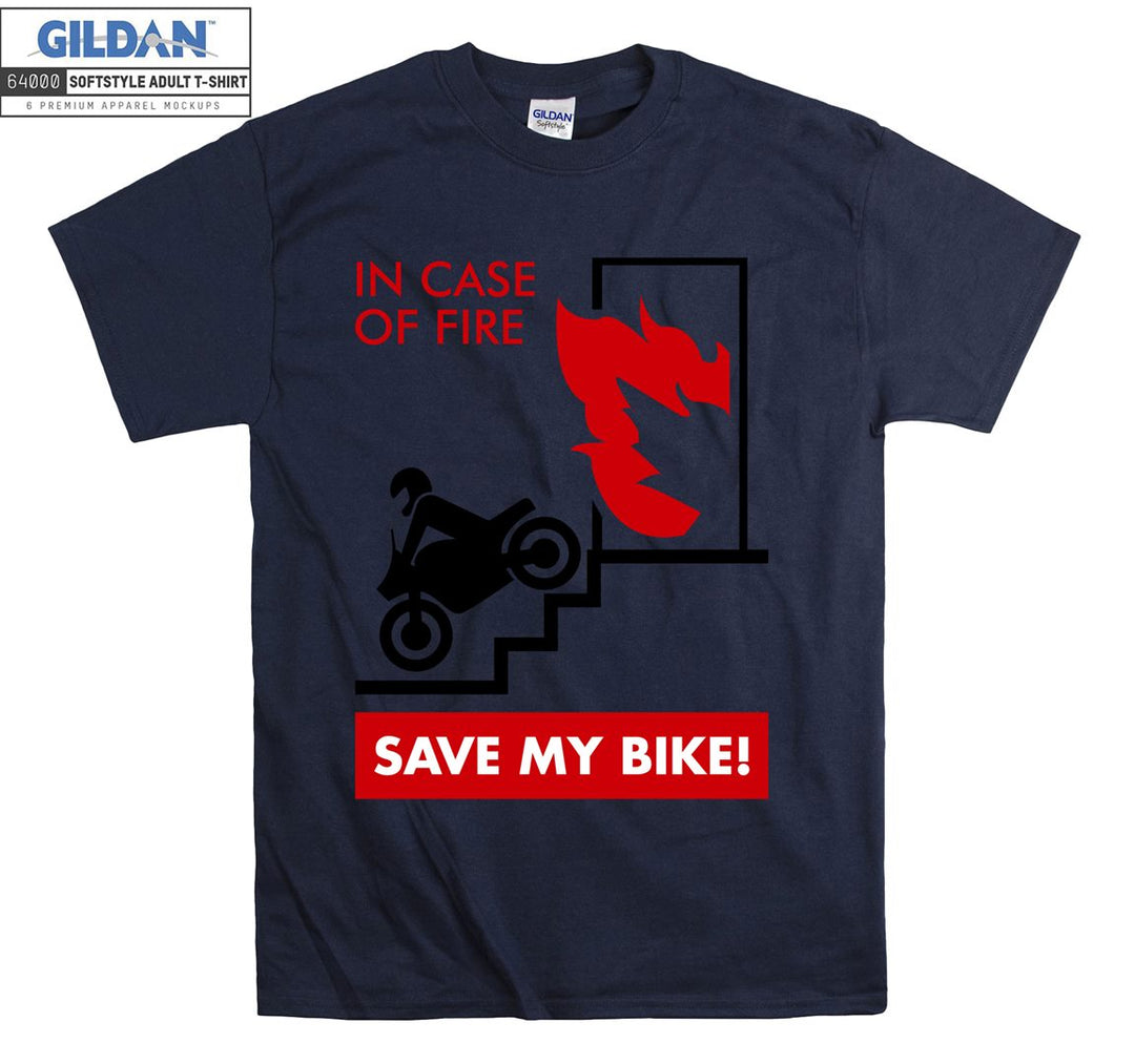 In case of fire save my bike T-shirt