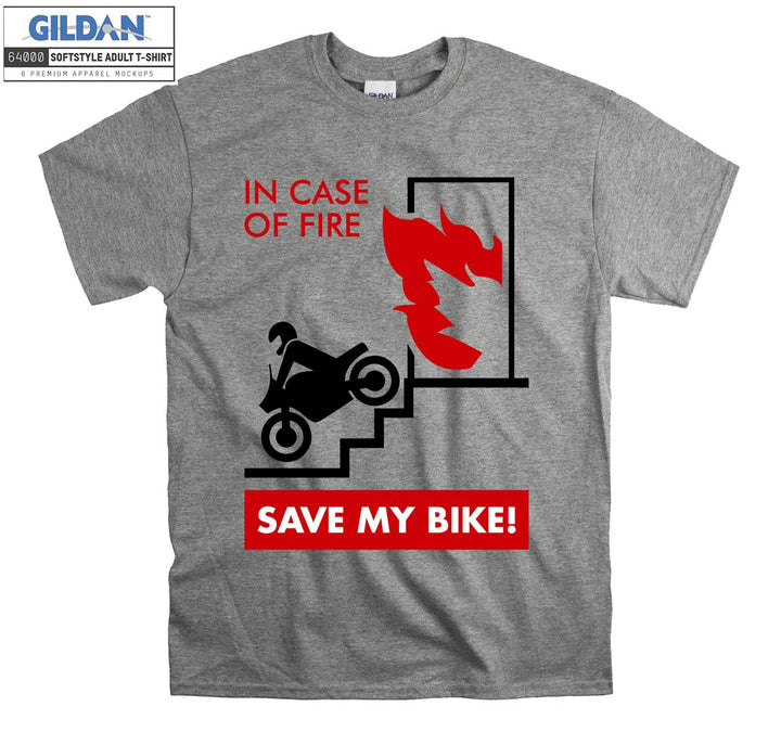 In case of fire save my bike T-shirt