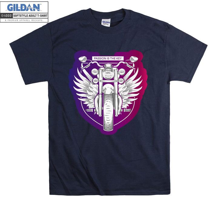 Passion is the key angel motor figure T-shirt