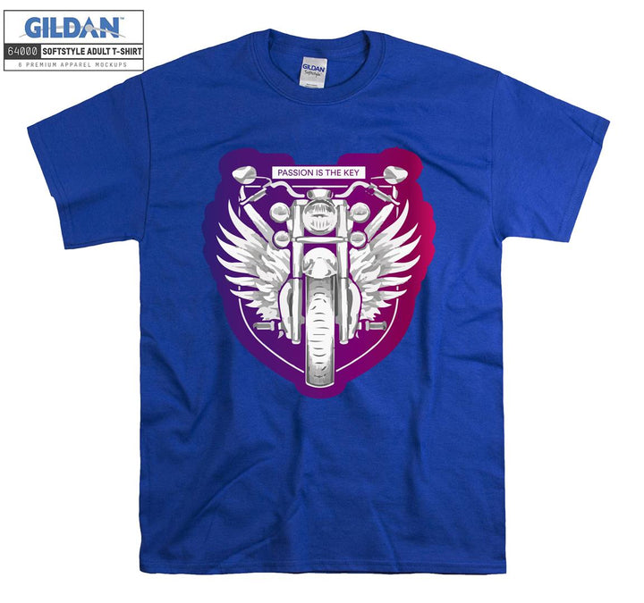 Passion is the key angel motor figure T-shirt