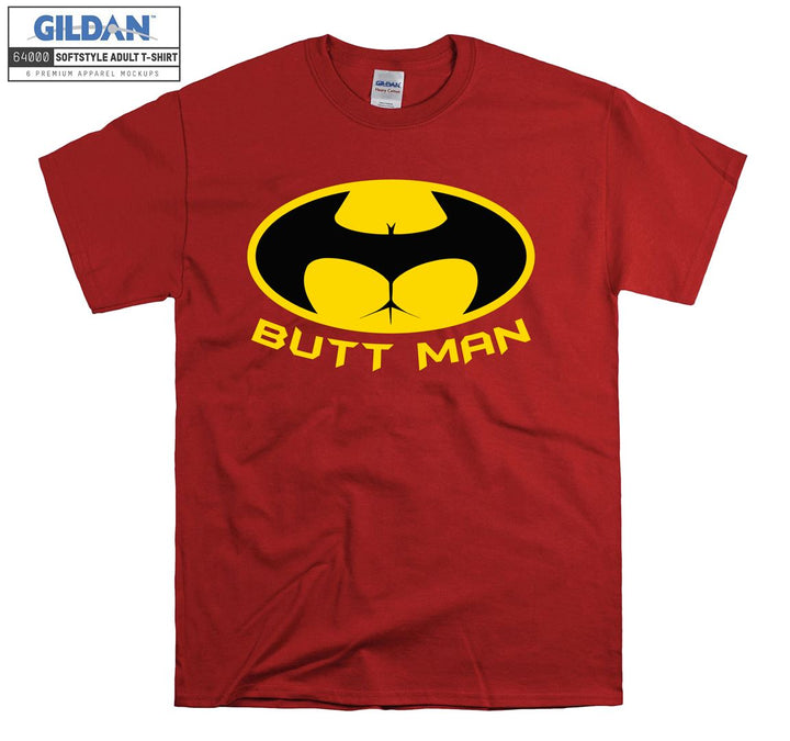 Butt Man Funny Logo T-shirt