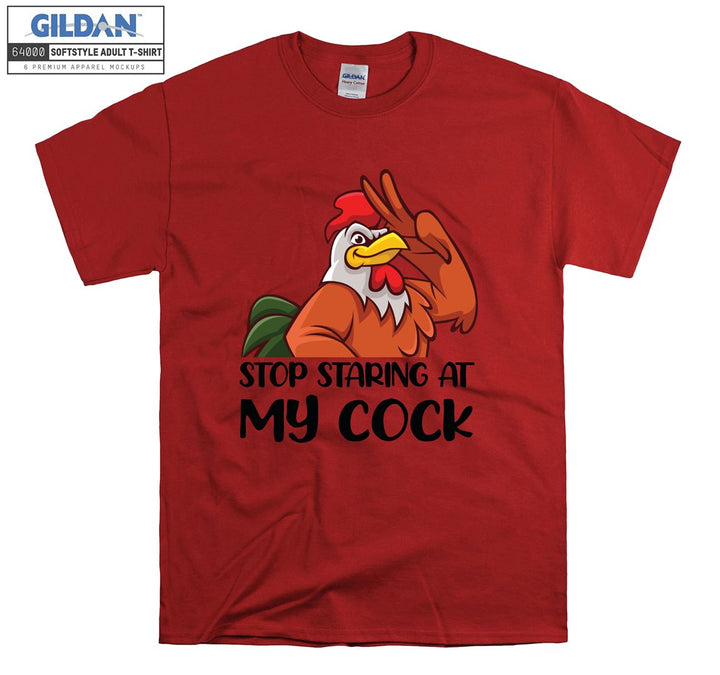 Stop staring at my cock funny T-shirt