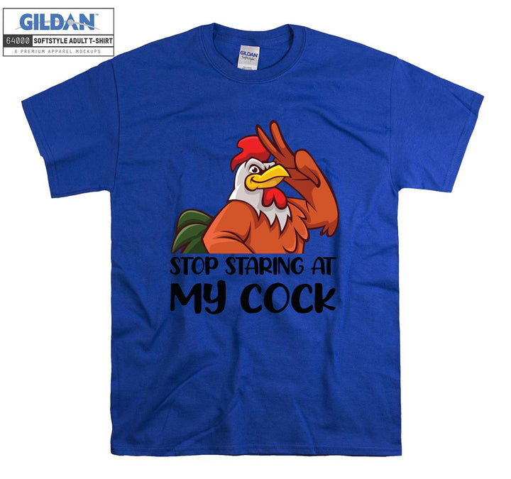 Stop staring at my cock funny T-shirt