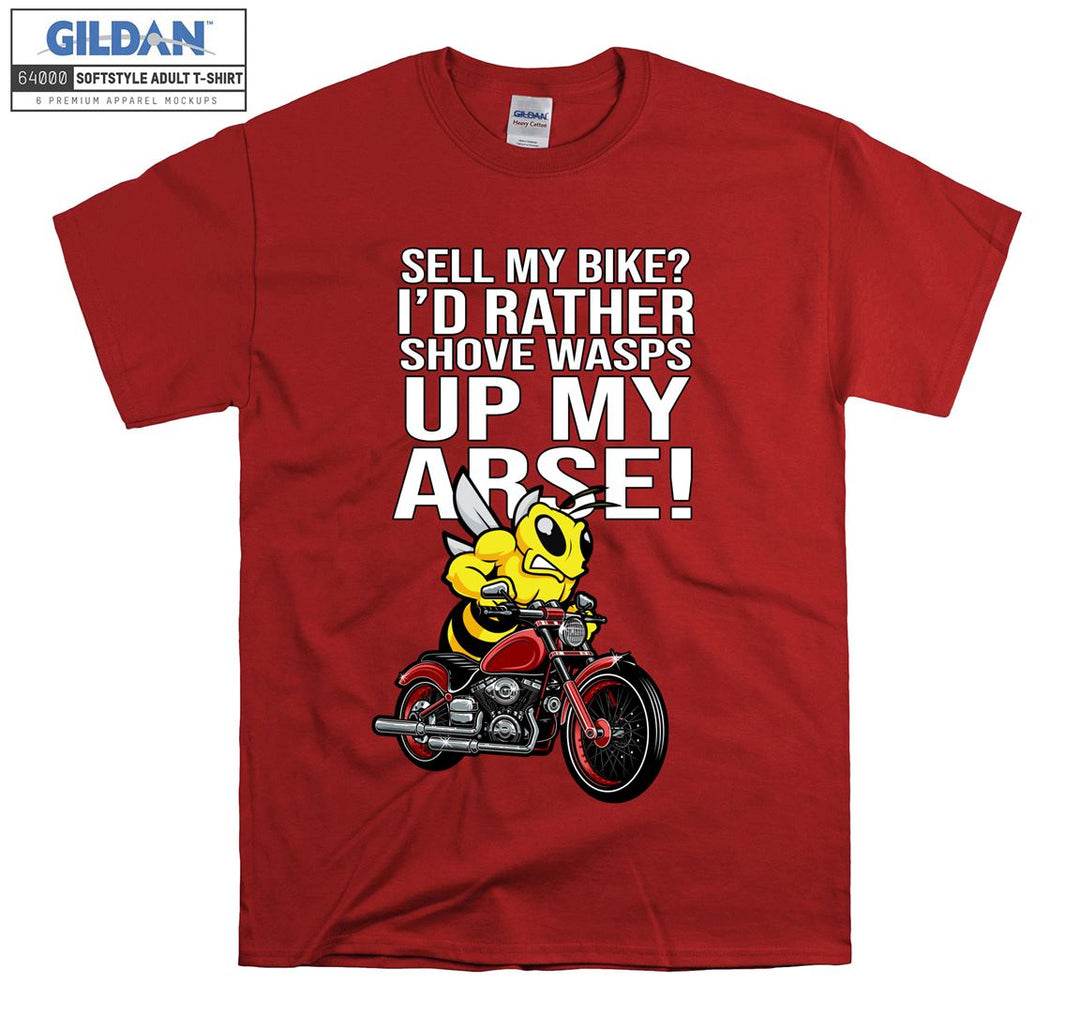 Bee ride a motor figure T-shirt