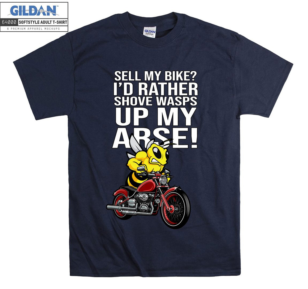 Bee ride a motor figure T-shirt