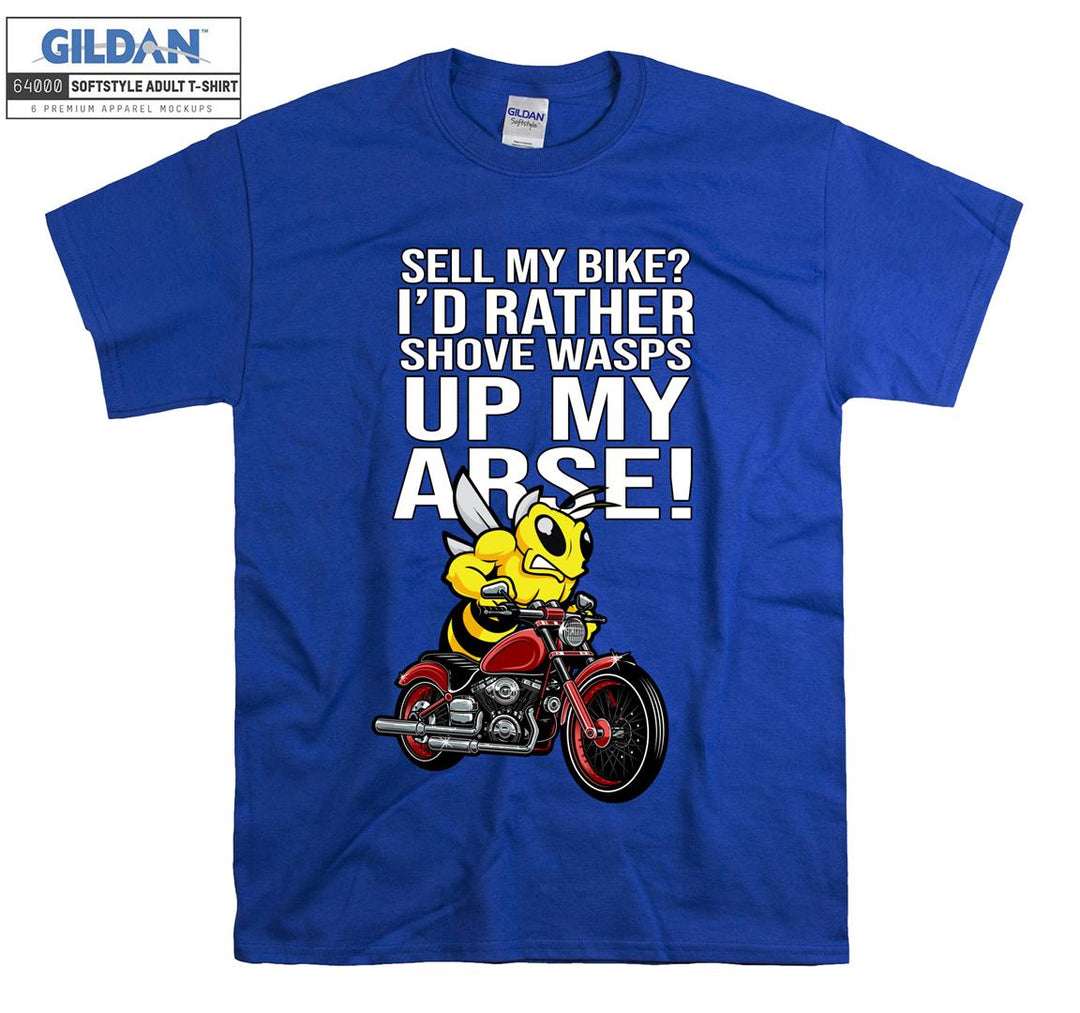 Bee ride a motor figure T-shirt