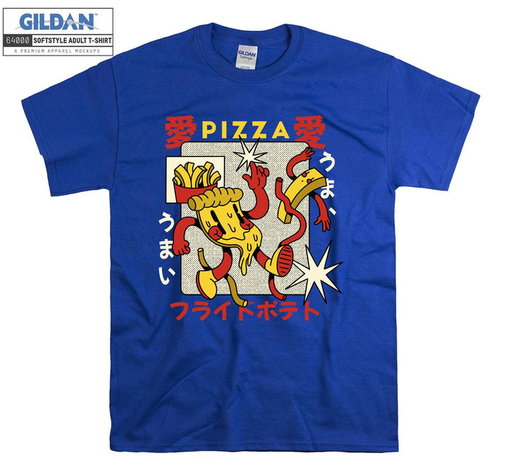Pizza Retro Cartoon Figure T-shirt