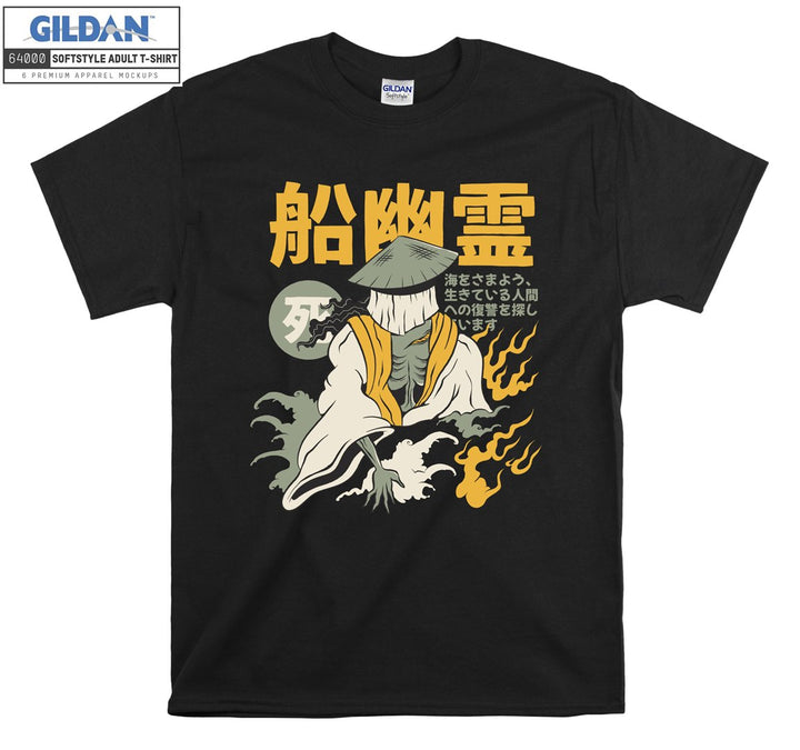 Fun samurai figure T-shirt