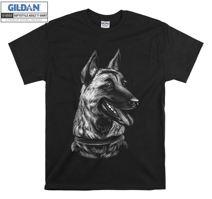 Cool dog figure T-shirt