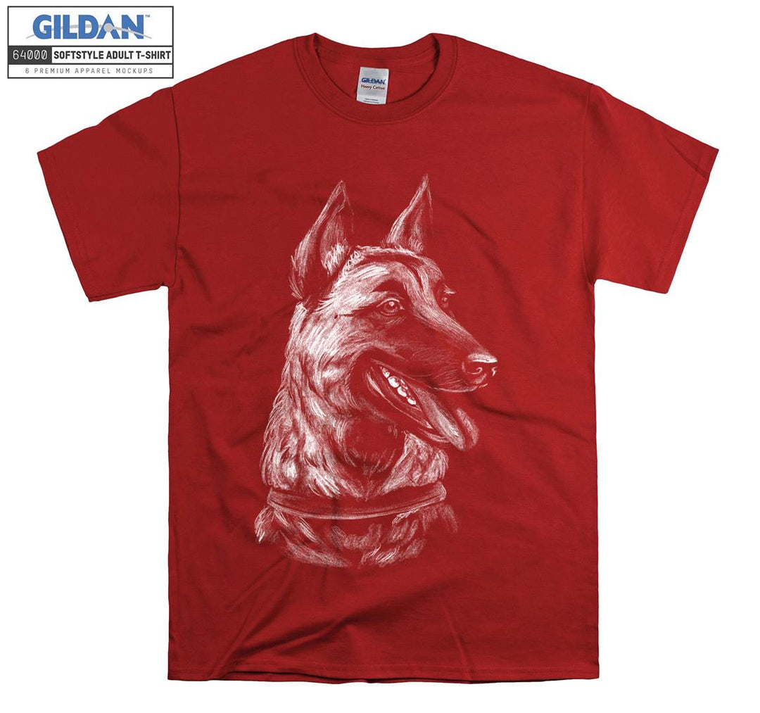 Cool dog figure T-shirt