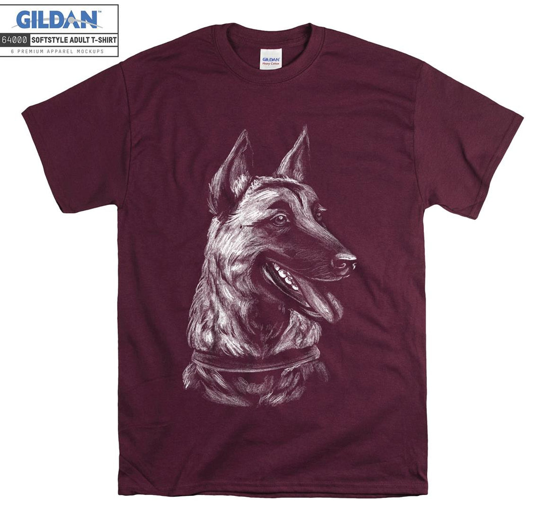 Cool dog figure T-shirt