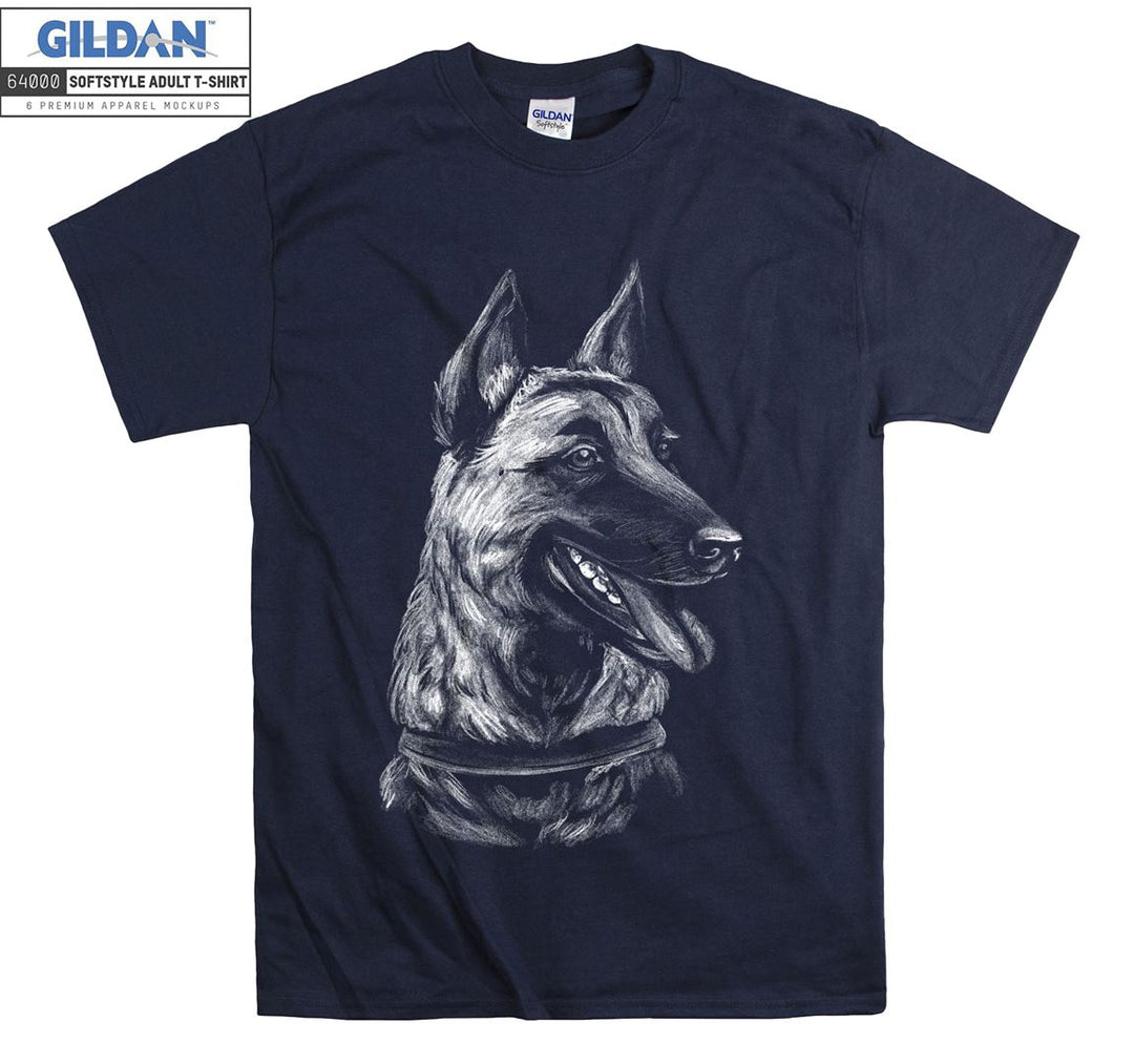 Cool dog figure T-shirt