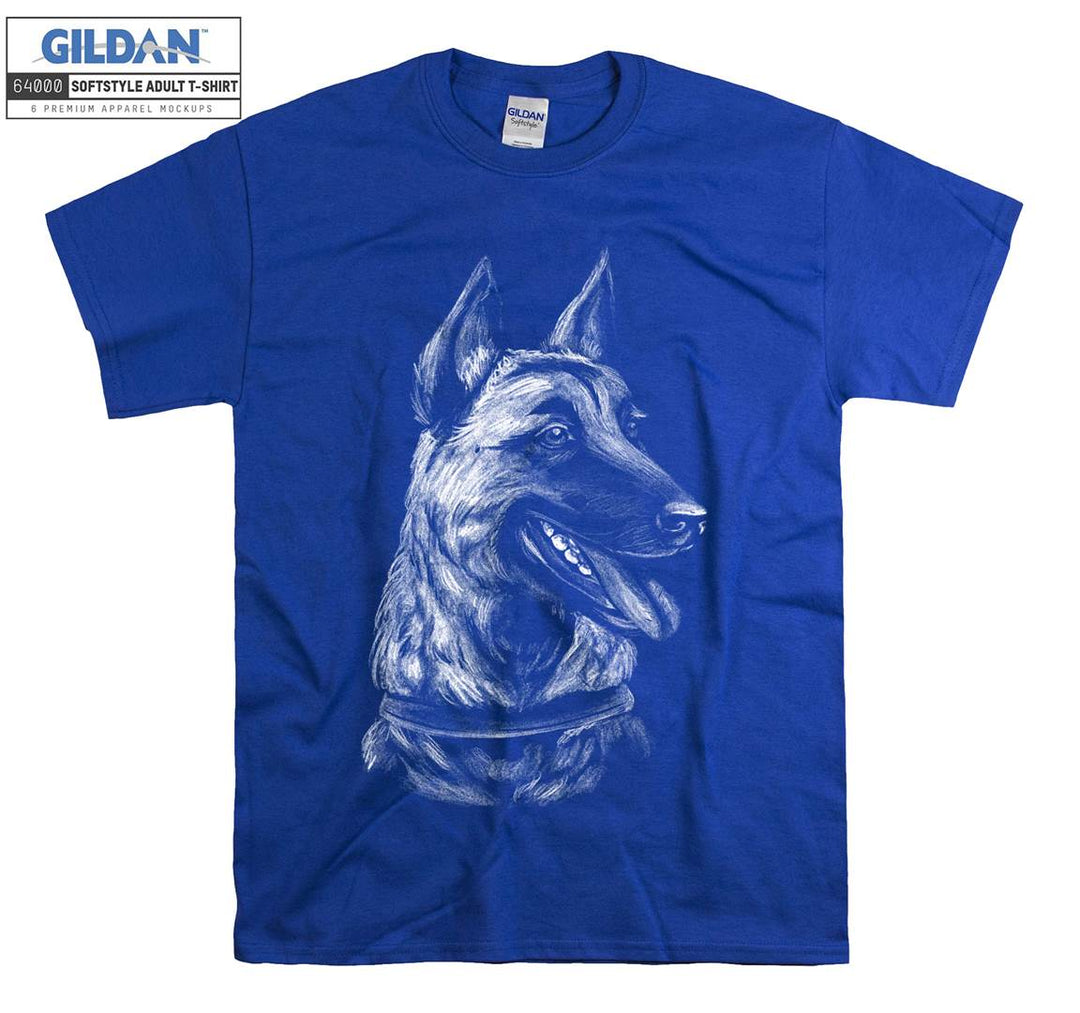 Cool dog figure T-shirt