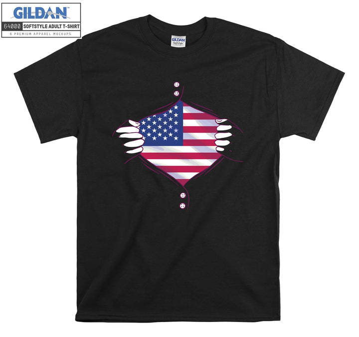 Funny american flag figure T-shirt