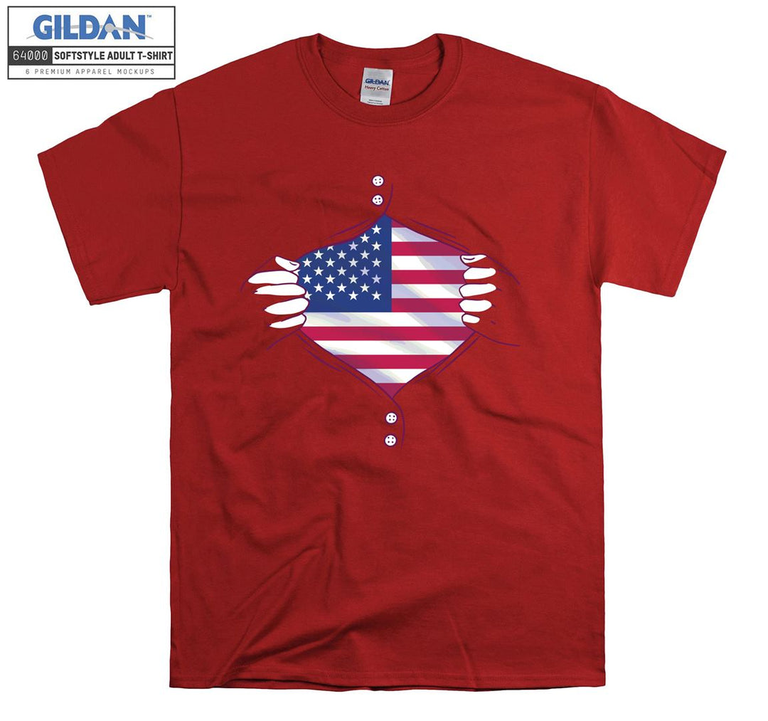 Funny american flag figure T-shirt