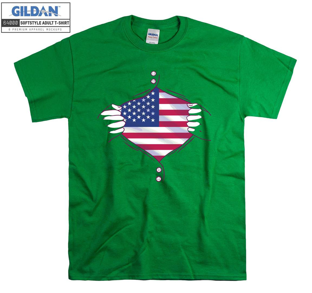 Funny american flag figure T-shirt