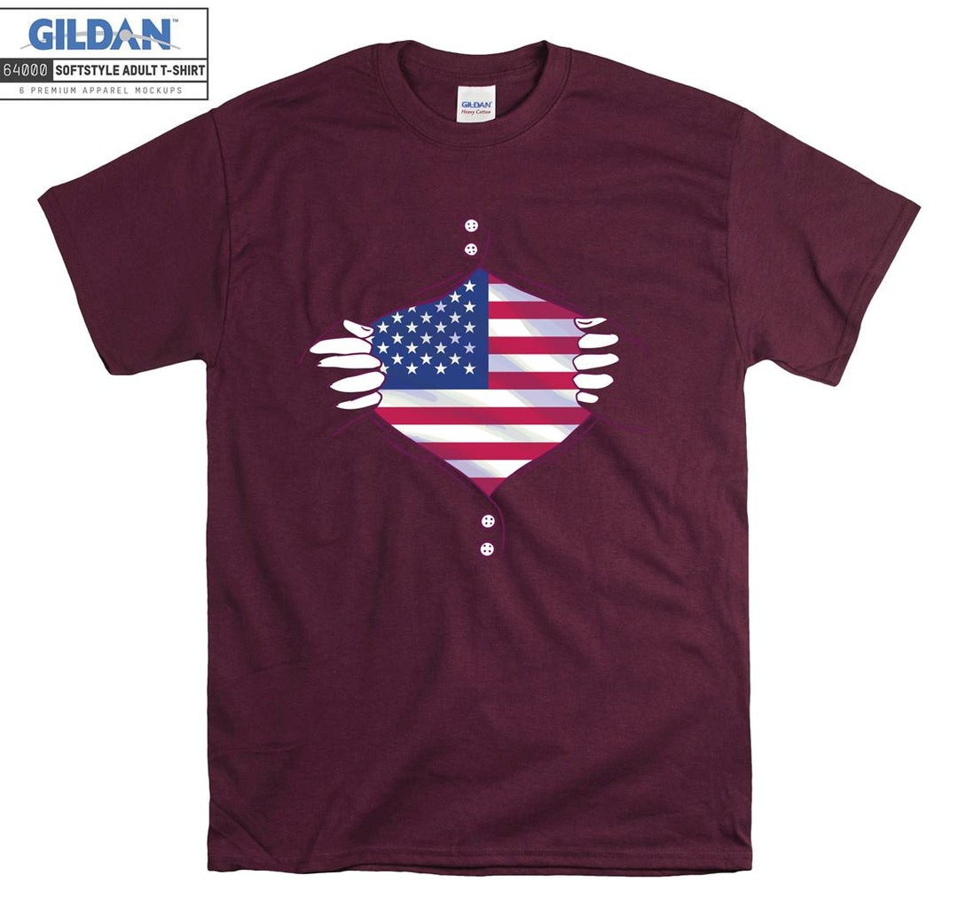 Funny american flag figure T-shirt