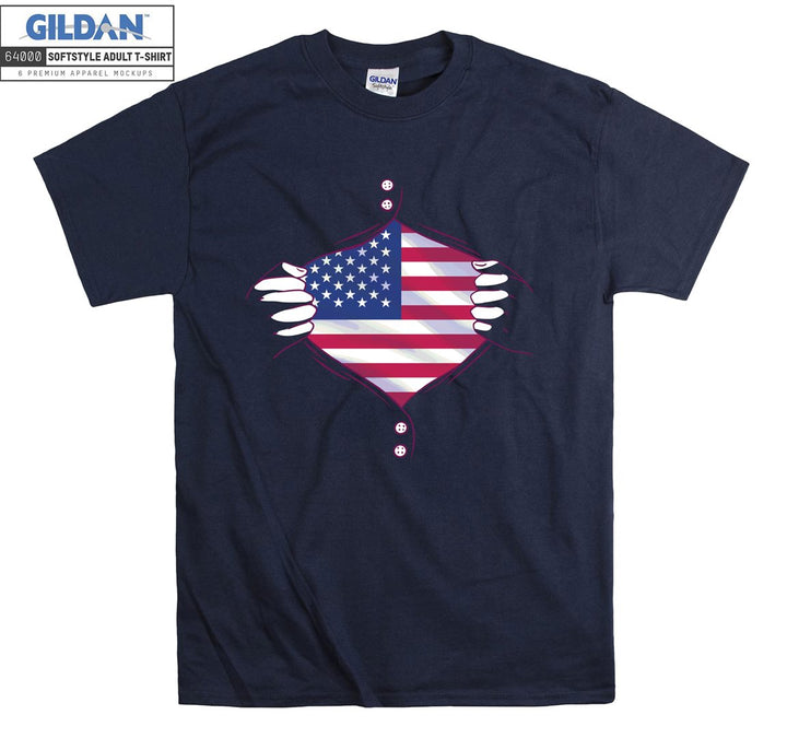 Funny american flag figure T-shirt