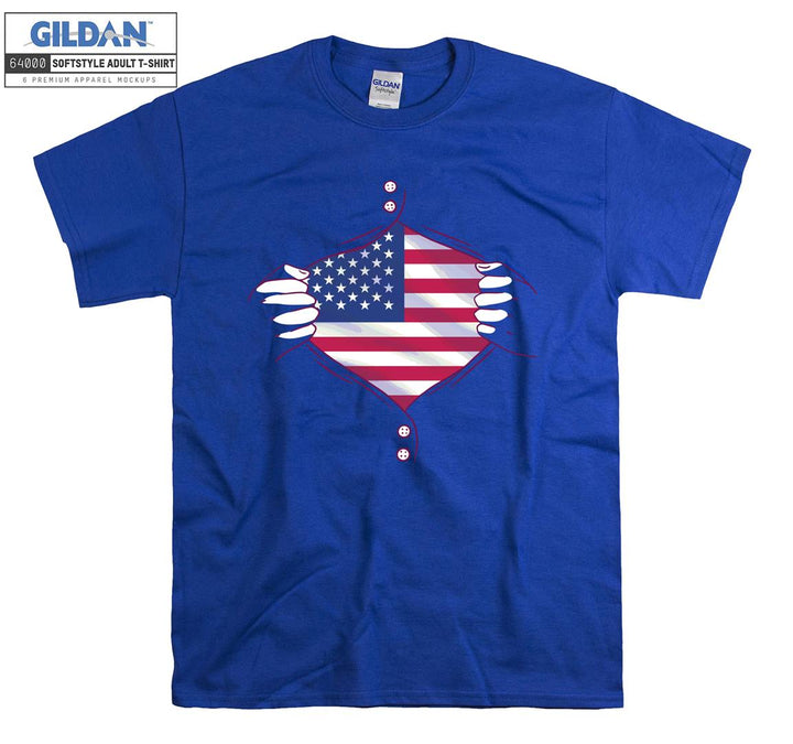 Funny american flag figure T-shirt