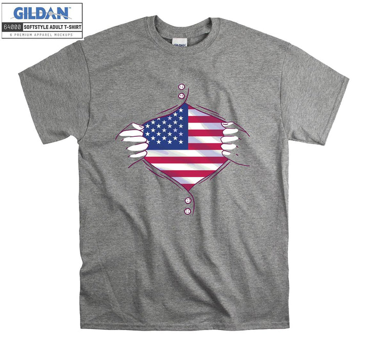 Funny american flag figure T-shirt