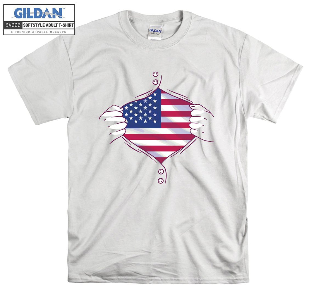 Funny american flag figure T-shirt