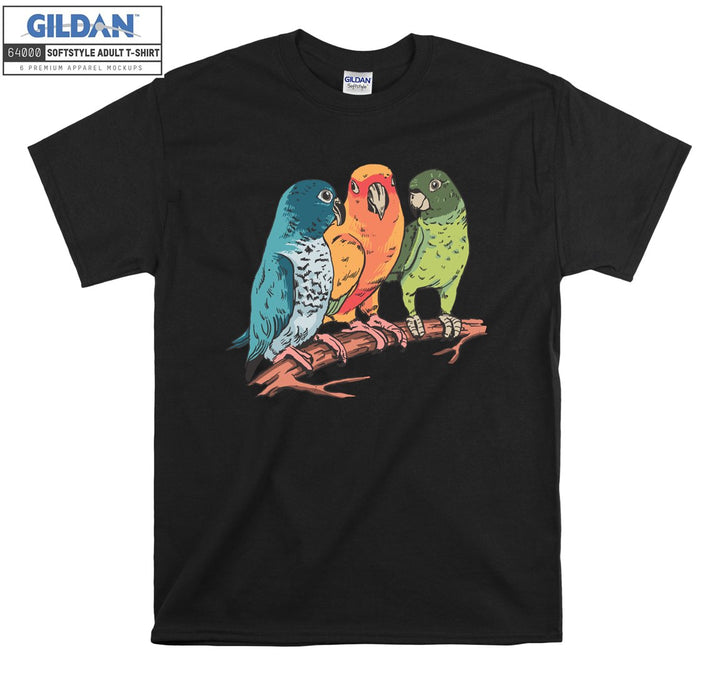 Cartoon Cute Parrot Figure T-shirt