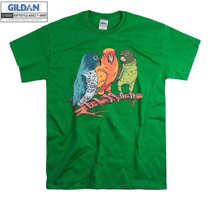 Cartoon Cute Parrot Figure T-shirt