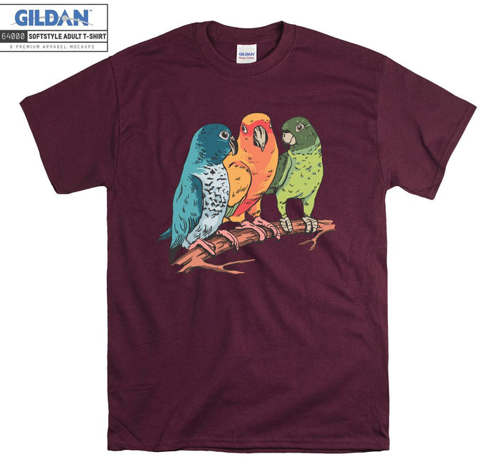 Cartoon Cute Parrot Figure T-shirt