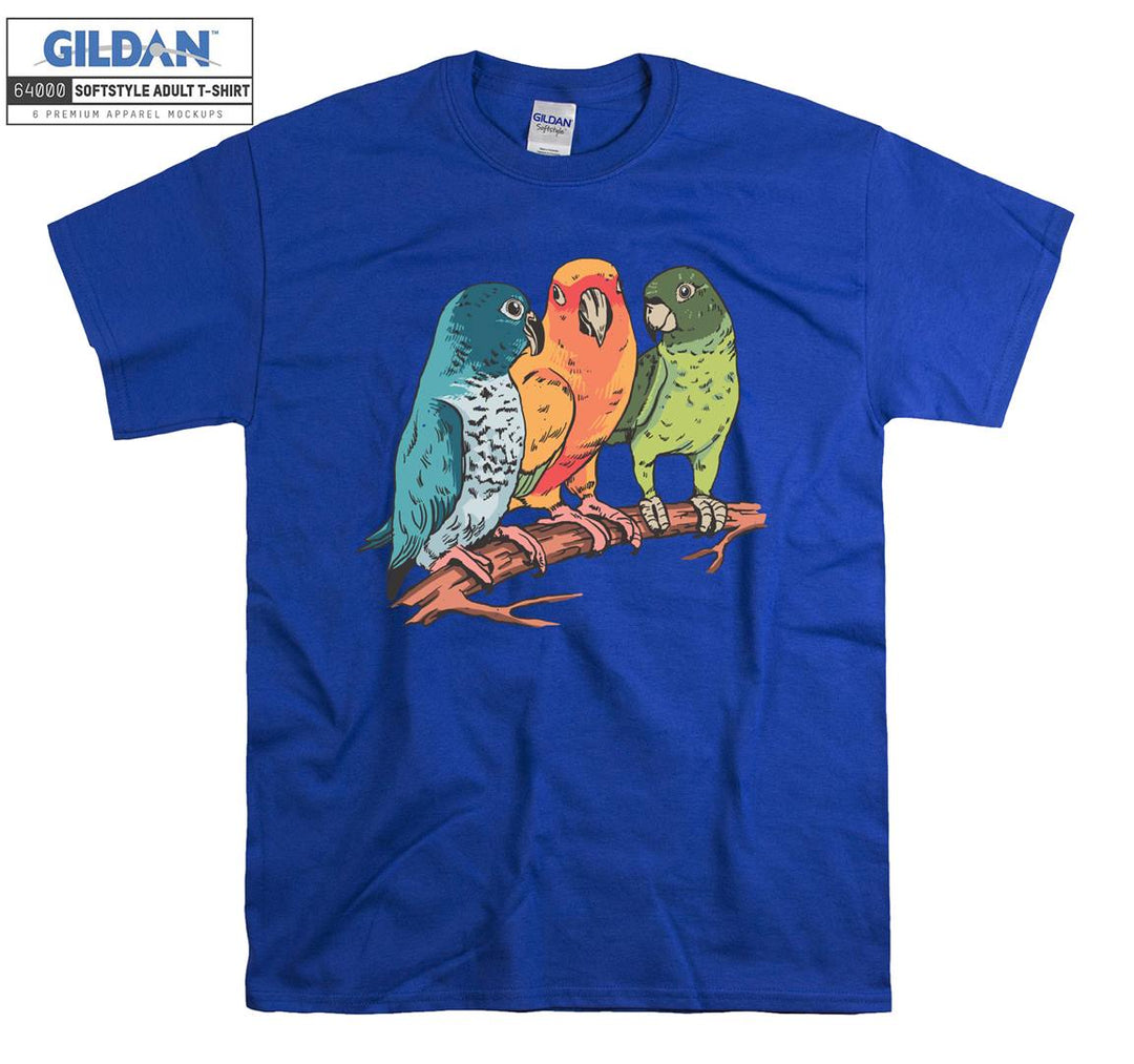 Cartoon Cute Parrot Figure T-shirt