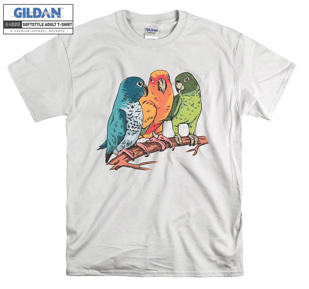 Cartoon Cute Parrot Figure T-shirt