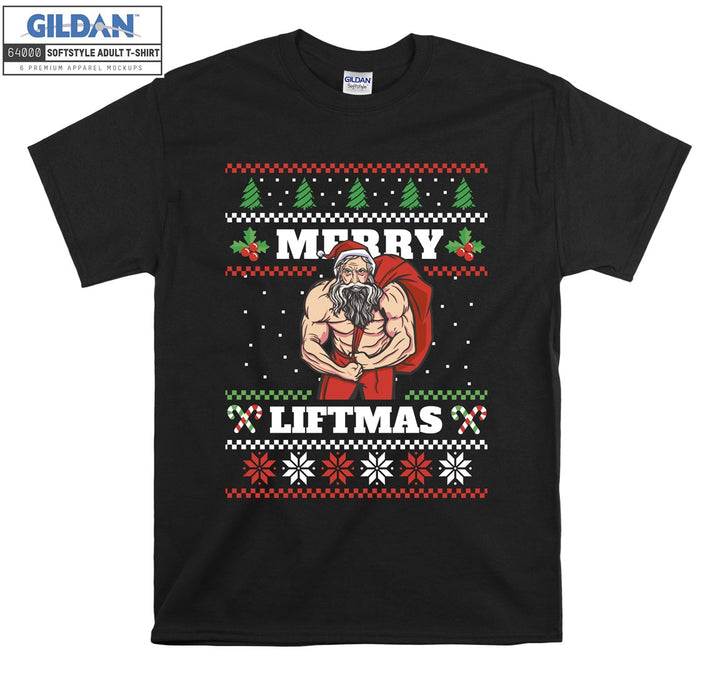 Christmas merry liftmas figure T-shirt