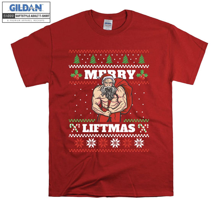 Christmas merry liftmas figure T-shirt