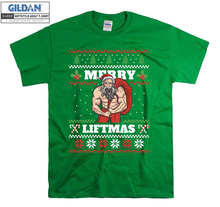 Christmas merry liftmas figure T-shirt