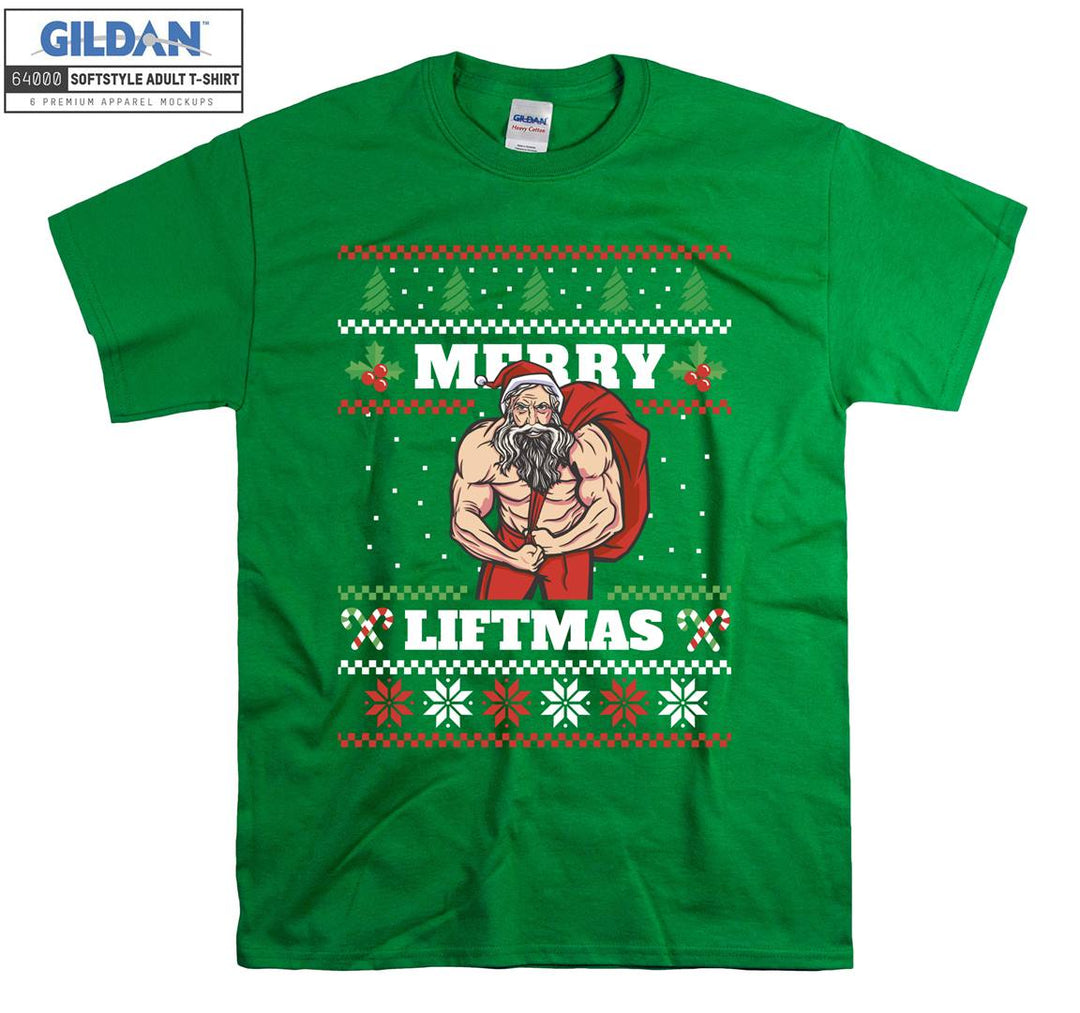 Christmas merry liftmas figure T-shirt