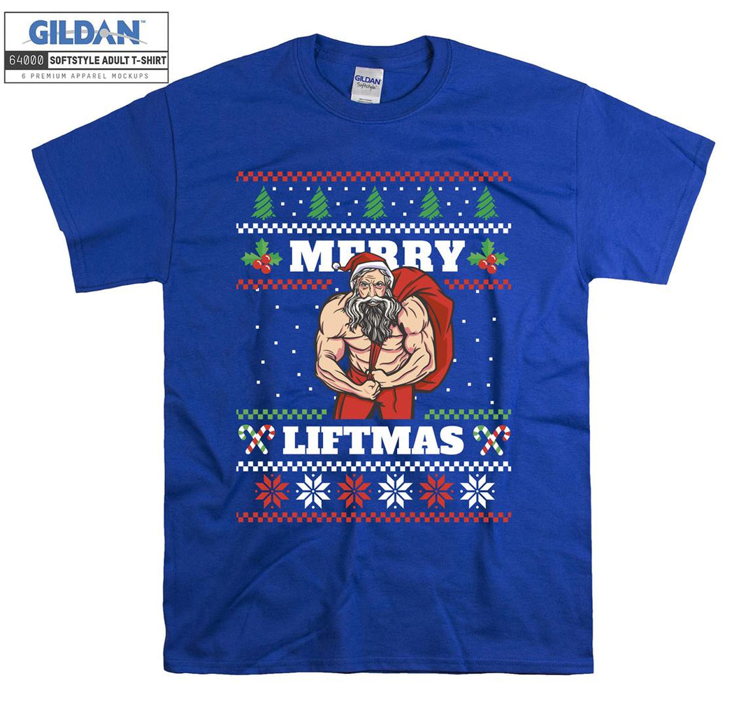 Christmas merry liftmas figure T-shirt