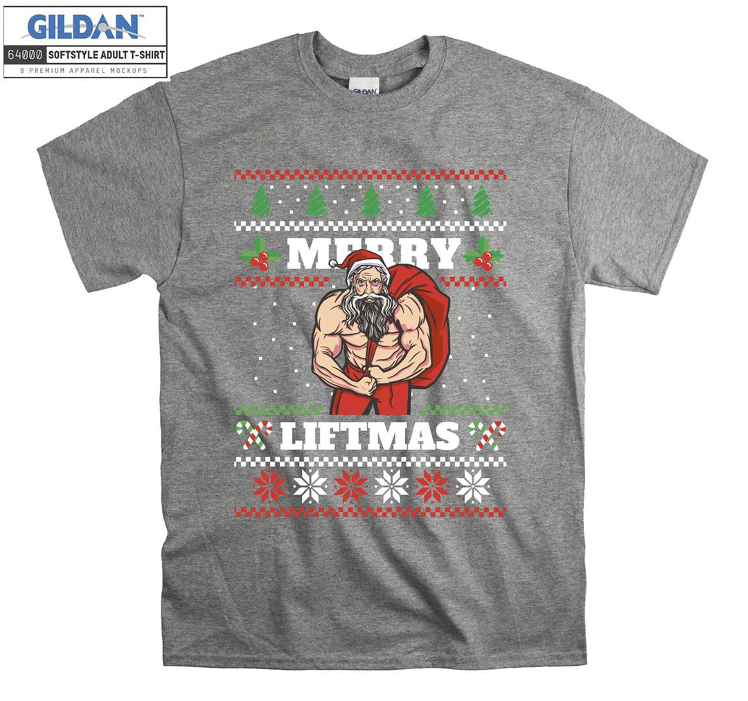 Christmas merry liftmas figure T-shirt