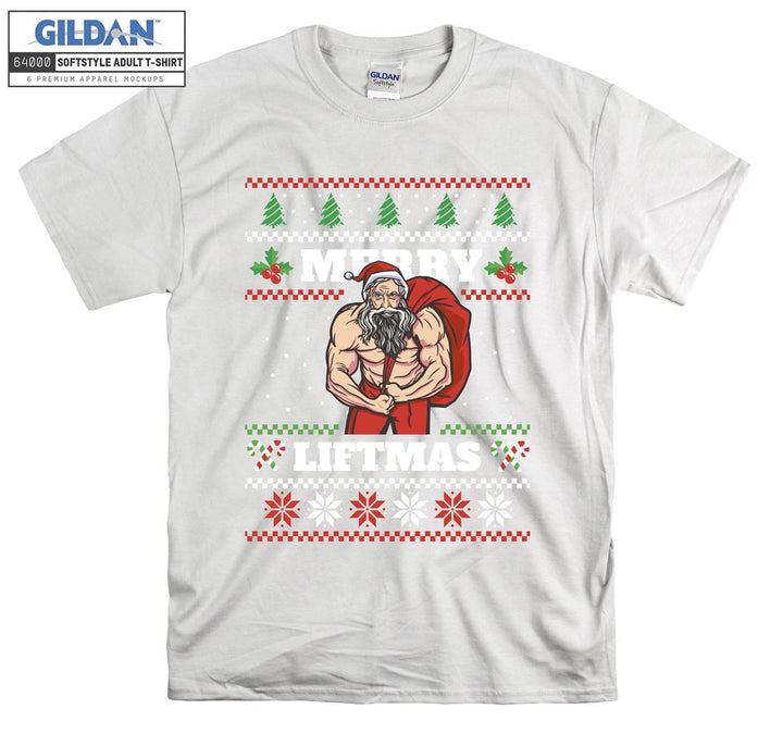 Christmas merry liftmas figure T-shirt