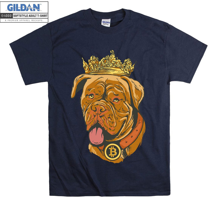 Dog with bitcoin rich T-shirt