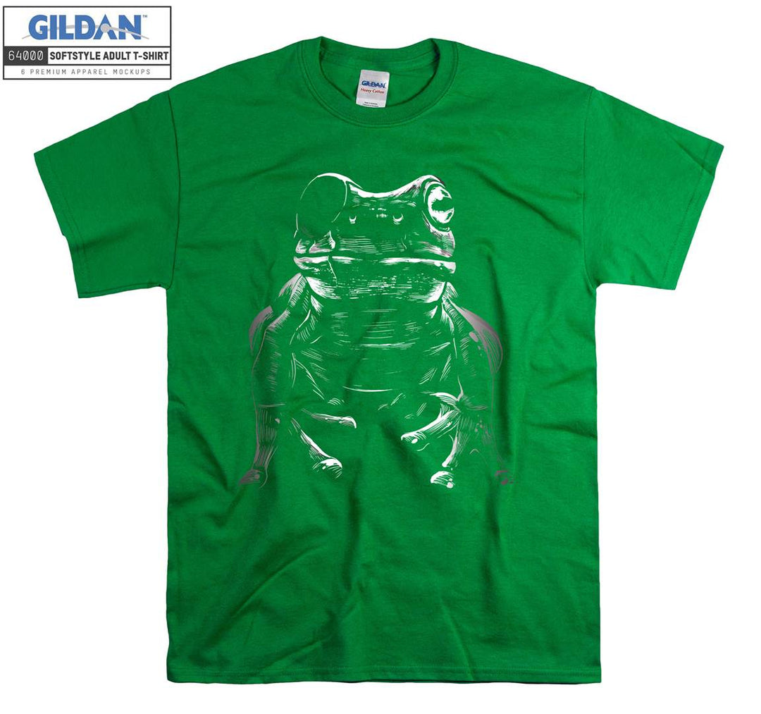 Black Big Frog Ready For Jump T-shirt