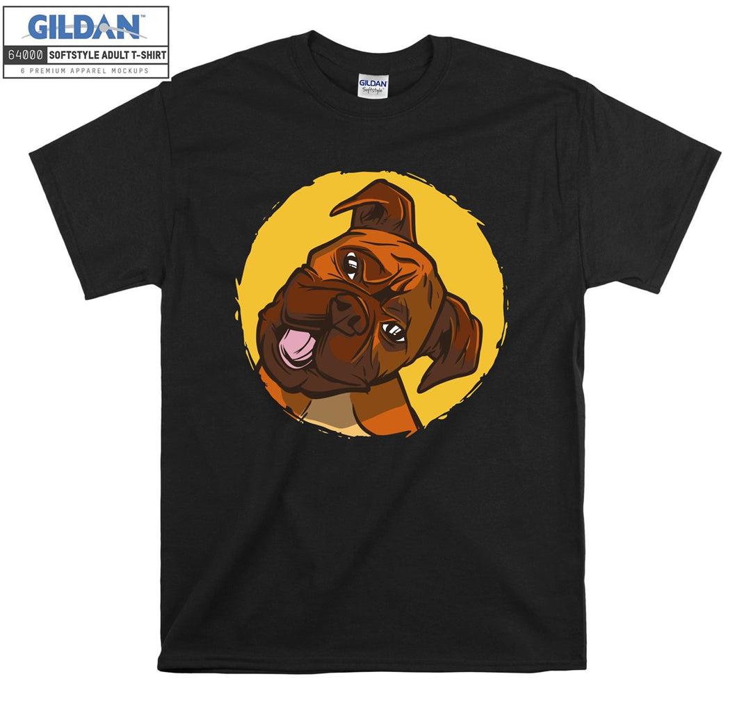 Cute dog face figure T-shirt