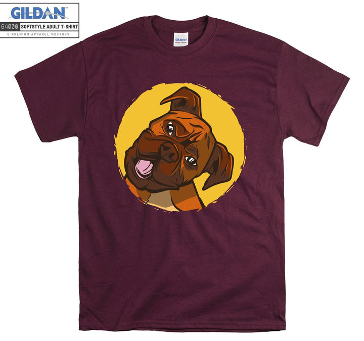 Cute dog face figure T-shirt