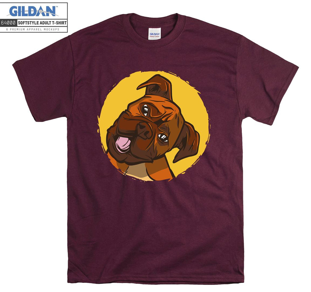 Cute dog face figure T-shirt